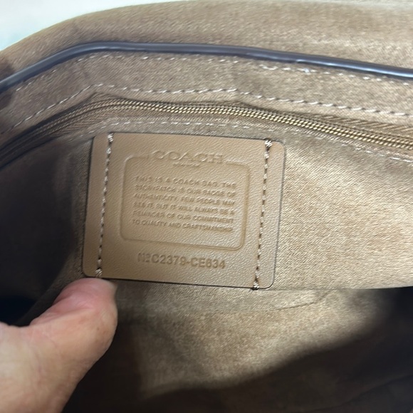 COACH CE634 Millie Shoulder/Crossbody Pebble Leather Crossbody Sv/Mist NWOT $428 - Picture 7 of 16